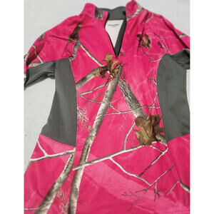 Realtree Pink Camo 3/4 Zip Sweatshirt Women's Size L